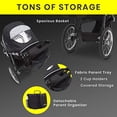 thumbnail image 3 of Jeep Cross-Country Sport Plus Jogging Stroller by Delta Children, Charcoal Galaxy, 3 of 5