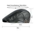 thumbnail image 6 of sunsanly Men Advanced Hat Retro Faux Leather Retro British Style Solid Color Firm Stitching Windproof Thicken Warm Beret Newsboy Cap, 6 of 8