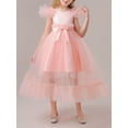thumbnail image 5 of Bagilaanoe Girls Formal Dress Flying Sleeve A-line Princess Dresses 6-17T Kids Backless Tulle Dress for Wedding Birthday Party Gown, 5 of 9