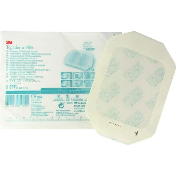 Rescue Essentials 3M Tegaderm Transparent Film Dressing 4x4 3/4" 10 Pk | Tattoo Aftercare | Second Skin Waterproof Bandages | Waterproof Transparent Dressing for Wound Protection | Shower Shield