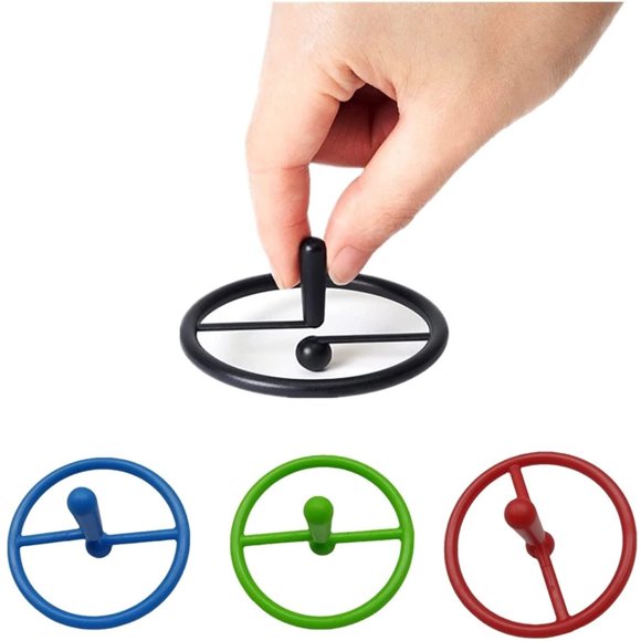 SIfdSeng Mini Toys Bulk Novelty Spinning Tops Forever Spinning Tops Spinning Toy Circle Suspended Exclamation Mark Fun Birthday Party Supplies Gifts Motion Table Toy 4 Pcs Outdoor Toddler Toys