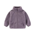 thumbnail image 3 of YunPes Boys Girls Christmas Polar Fleece Jacket Toddler Kids Zip Up Fuzzy Sherpa Coat Winter Warm Solid Color Casual Home Clothing, 3 of 7