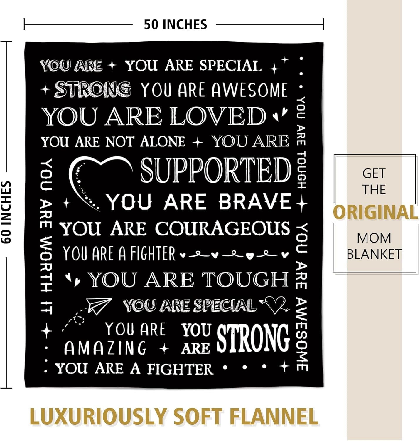 Blanket Gifts for Women or Men - Get Well Blanket, Inspirational Gifts for Her Him, Feel Better After Surgery Gifts, Thinking of You Gifts for Mom Friend Sister Coworker