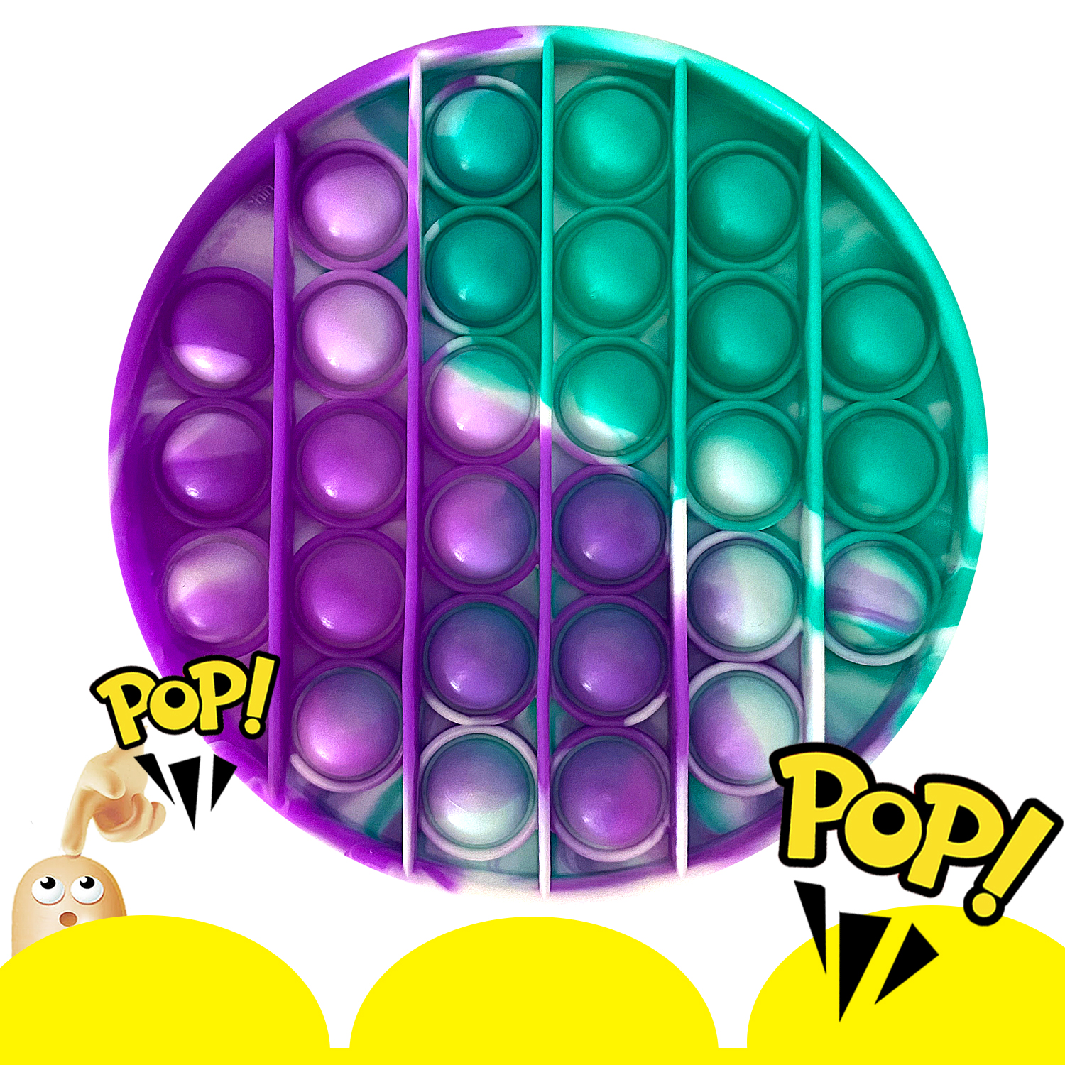 Lelaffet TIEDYE Push Pop Popping Popitz Bubble Fidget Sensory Toy