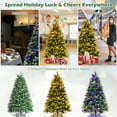 thumbnail image 5 of Gymax 6 FT Pre-Lit Artificial Christmas Tree Hinged Xmas Tree w/ 11 Flash Modes, 5 of 10