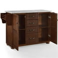 thumbnail image 6 of Crosley Eleanor Mahogany Kitchen Island with Granite Top-Color:Mahogany,Style:Solid Granite, 6 of 16