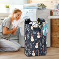thumbnail image 5 of Yayeee Freestanding Laundry Hamper with Handle Collapsible Large Storage Basket for Clothes, Jolly Snowman, 5 of 7