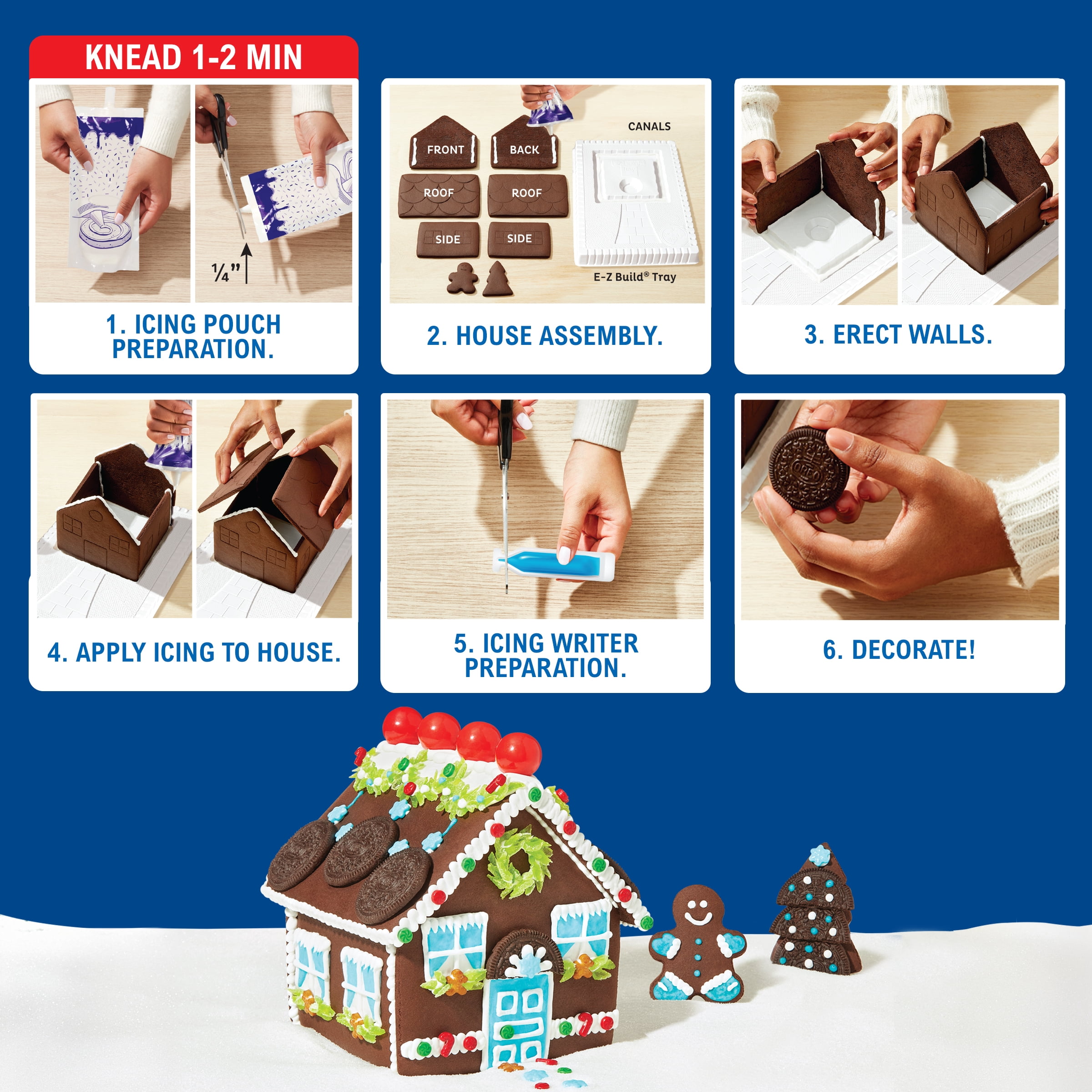 OREO E-Z Build DIY Holiday Decorative Cookies Kit, Chocolate, 26.5