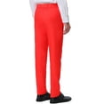 thumbnail image 3 of INSPIRE CHIC Pantalon Habillé pour Homme, devant Plat, Coupe Droite, Uni, Bal de Promo, 28, Rouge, 3 of 6