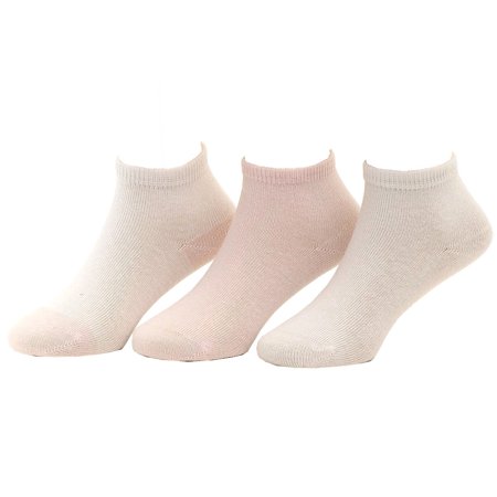 Stride Rite Toddler 3-Pairs Pink Gripping Seamless Toe Socks Sz: 4-5.5 Fits