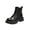 Black, variant on Boots For Women Lace-up Platform Side Zipper Ankle Booties Fall Winter Lug Sole High Top Boots Comfort Waterproof Non-Slip Casual Walking Shoes