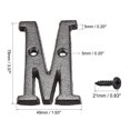 thumbnail image 2 of Unique Bargains 3 Inch Cast Iron House Letter Mailbox Address Sign Letter M, 2 of 5