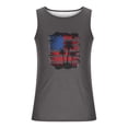 thumbnail image 3 of WREESH Independence Day Tank Tops for Men Crew Neck Sleeveless Graphic Tees Great for Casual Wear Dark Gray, 3 of 4