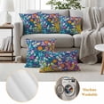 thumbnail image 5 of Colorful Spring Floral Outdoor Pillow Covers 16x16 Set of 2,Waterproof Patio Throw Pillowcase Protectors,Modern Oil Painting Abstract Art Decorative Pillow Shams Cushion Covers for Seat Bed Couch, 5 of 8