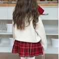 thumbnail image 6 of DHFJKG Bow Sweater For Girl Knitted Long Sleeve Crewneck Loose Fit Pullover Toddlers Kids Teens Casual Wear For 1-14 Years Trendy Tops, 6 of 8