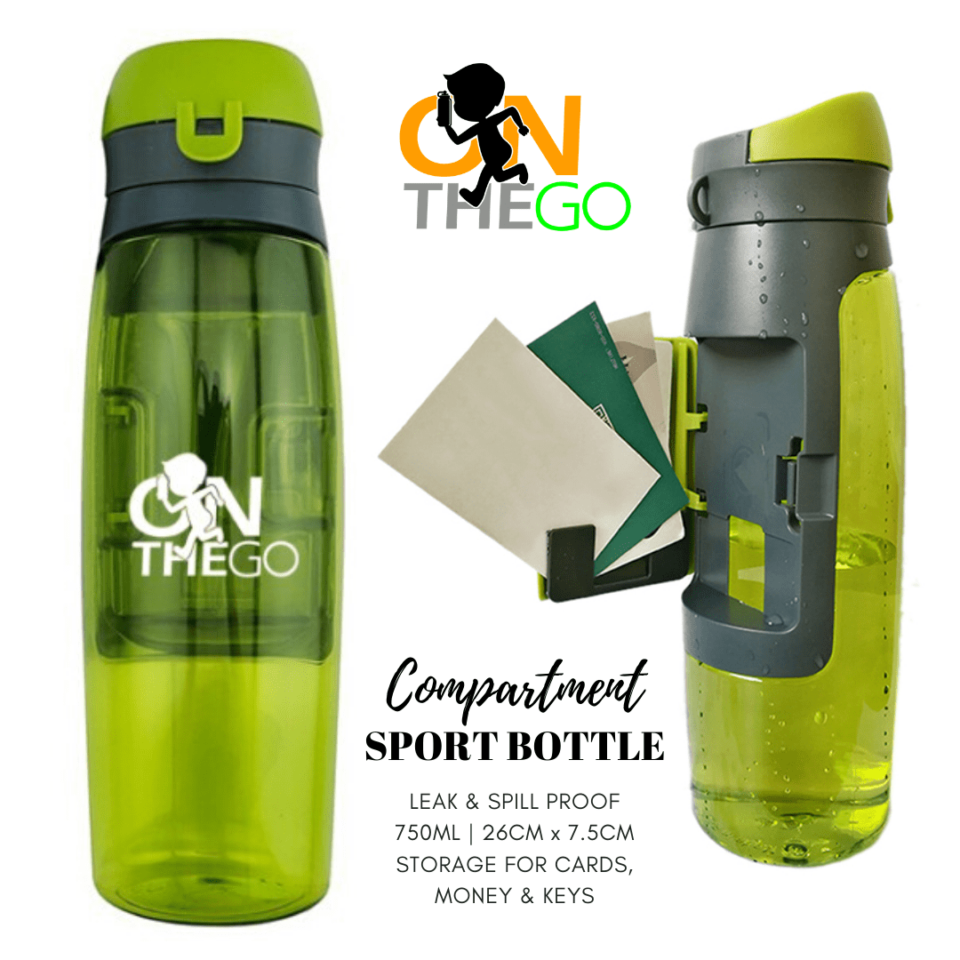 Storage Compartment for ID tritan Bottle for Hot and Cold Beverages Gym Key Mountop Keys 25 oz Cards Money JCORE Wallet Water Bottle 100% BPA Free