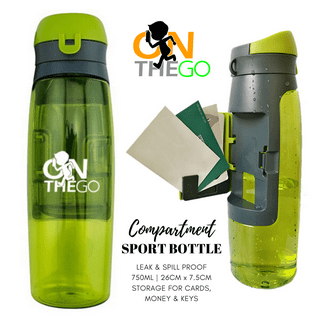 FLPSDE Water Bottle with Snack Compartment, Drink & Snack Cup Combo, 20oz  Stainless Steel Water Bottle with 7oz Snack Container, Snack Storage, Dual