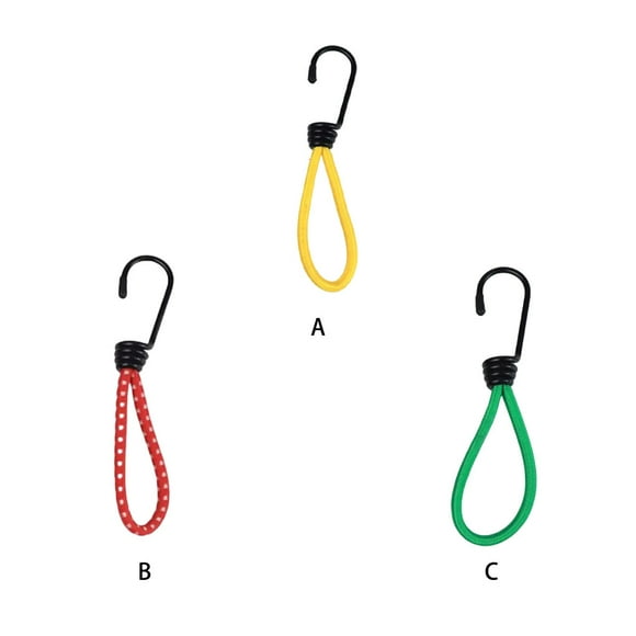 2 Pcs Corde Élastique de Tente Corde de Fixation pour Simple avec Crochet Attache Durable Cordes Extensibles Accessoires de Tente Grande Capacité de Charge Rouge