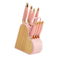 thumbnail image 3 of Paris Hilton 10-Piece Heart-Shaped Stainless Steel Knife Block Set, Pink + AccuSharp Knife and Tool Sharpener 070C, 3 of 4
