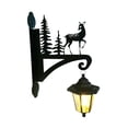 thumbnail image 1 of Escultura de estatua de jardín de animales de hierro con luces solares perfecl Ciervo 10,24 x 16,54 pulgadas, 1 of 8