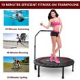 thumbnail image 2 of Imerelez 40 Inch Mini Exercise Trampoline for Adults or Kids - Indoor Fitness Rebounder with Safety Pad, Max Load 300 lbs, 2 of 9