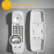 AT&T 210 Corded Trimline Phone with Speed Dial and Memory Buttons, White