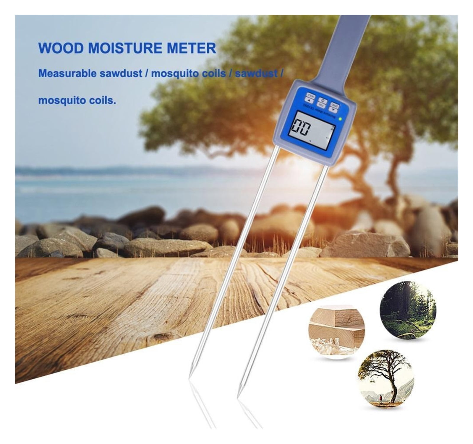TK100W Hygrometers Wood Sawdust Powder Hay Bale Peat Moisture Meter Hygrometer Humidity ,Wide Applications