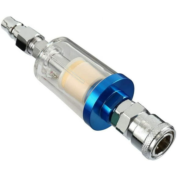 ORUYROP Water Oil Separator Filter Airbrush Filter Moisture Separator for Air Line Compressor Fitting, 1/4 Inch BSP Inlet and Outlet