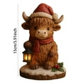 thumbnail image 3 of Hígh-lánd Cow Figurine - Christmas Night Light Decor, Desktop Holiday Night Lightf, Collectible Cow Ornament for Living Room Bedroom Study Nursery Bedside Nightstand Bookshelf Home Office Dormitory,G, 3 of 5