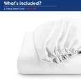 thumbnail image 2 of Twin Fitted Sheet 600 Thread Count Egyptian Cotton - Sateen Weave Cooling Bed Sheet with 16-Inch Deep Pockets, No Pop Elastic for Secure Fit - Soft, Breathable, and Durable (White), 2 of 8