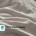 thumbnail image 2 of Simple&Opulence 100% Pure Linen Duvet Cover with Embroidered,Full Size(78"x 86"),3 Pieces Farmhouse Comforter Set with Button Closure,1 Duvet Cover and 2 Pillowshams(Light Grey), 2 of 8