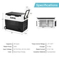 thumbnail image 2 of Costway 58 Quarts Car Refrigerator Portable RV Freezer Dual Zone w/ Wheel Black, 2 of 10