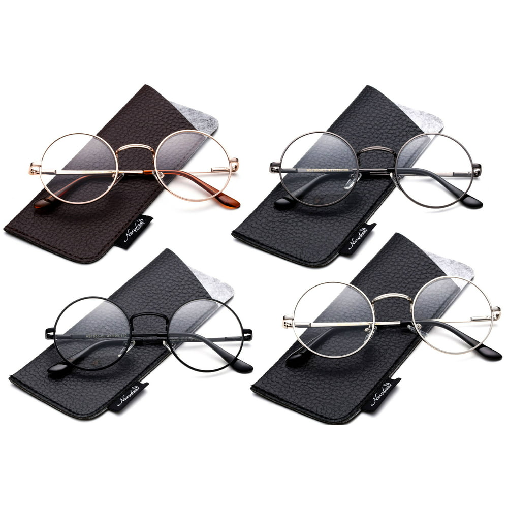 Newbee Fashion Unisex Retro Round Metal Frame Reading Glasses