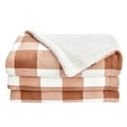 thumbnail image 2 of Great Bay Home Cozy Plush / Sherpa Reversible Throw Blanket, Twin, Terracotta Buffalo Check, 2 of 6