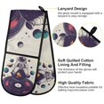 thumbnail image 2 of Yayeee Double Oven Mitt Kitchen Heat Resistant Baking 35" x7" Quilted Glove, Orange Astronaut Planet, 2 of 6