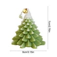 thumbnail image 3 of Mecorevxz Christmas Decorations Christmas Tree Shaped Christmas Scented Candles Green Candles for Home Décor,Christmas Gifts(Light Green), 3 of 7