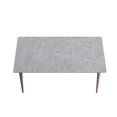 thumbnail image 5 of Magic Home 63" Light Luxury Sintered Stone Dining Table with Carbon Steel Legs,Dining Table for 6 Person with Slate Rectangular Tabletop for Dining Room, Gray Tabletop with Moran Purple Legs, 5 of 6