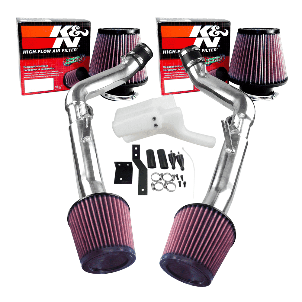For 0708 Infiniti G35 4dr 3.5L V6 CPT Cold Air Intake (Polish) + K&N Air Filter CPT550P