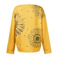 thumbnail image 5 of Women's Autumn Winter Plant Print Top Waffle Henry Shirt for Nature-Inspired Comfortable and Loose Fit Fall Tops for Women,Yellow,L, 5 of 7