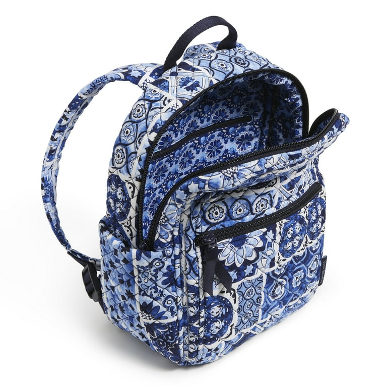 Vera Bradley Women's Cotton Small Backpack Island Tile Blue 