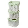 Burlington Set of 3 Small Storage Baskets, White
