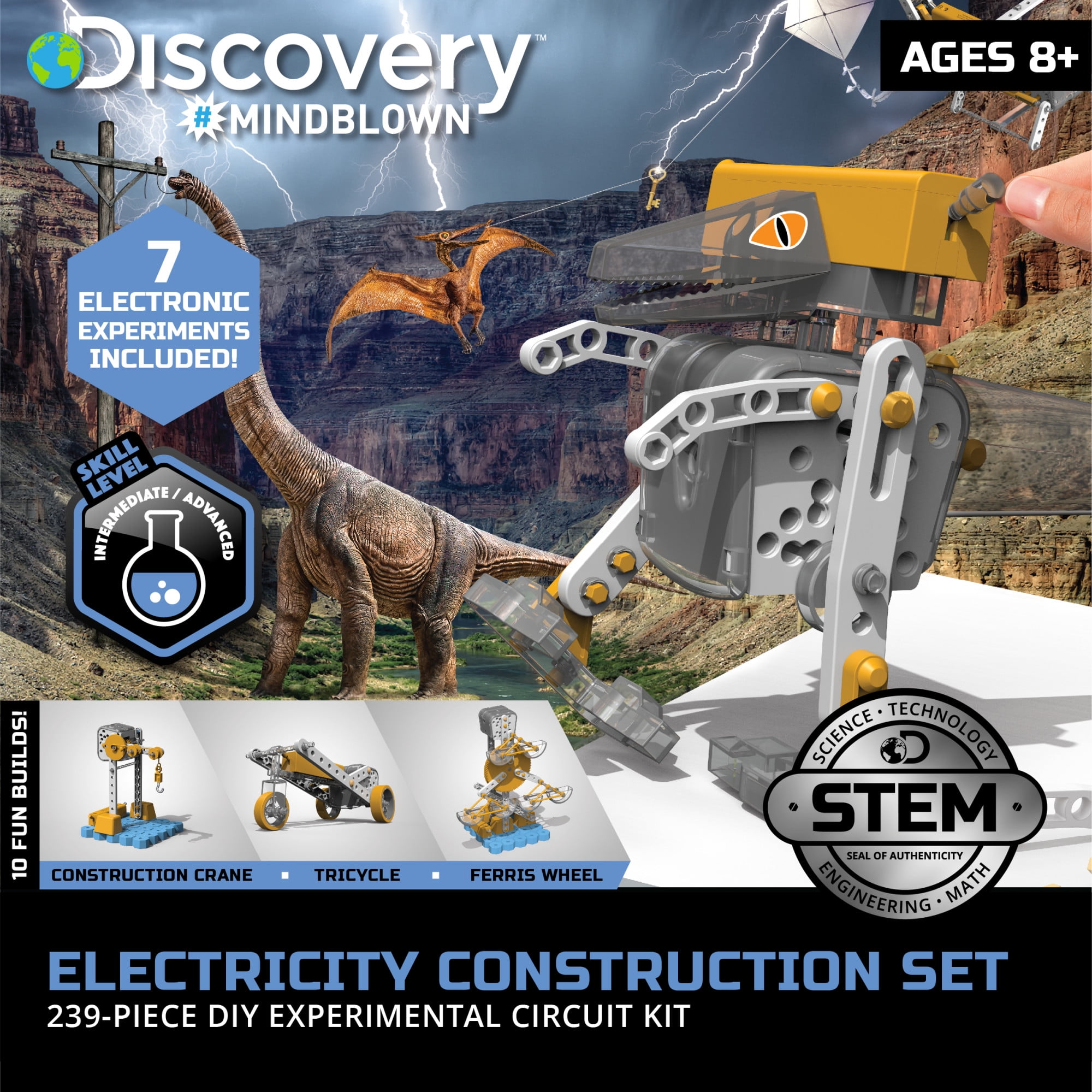 Discovery #Mindblown Electricity Construction Set, 10 Vehicle Kits