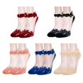 thumbnail image 1 of Calcetines de malla de encaje transparente Benefeet Sox para mujer 5-8, talla 5, paquete de 5, 1 of 9