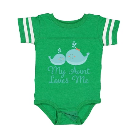 

Inktastic My Aunt Loves Me Whale Gift Baby Boy or Baby Girl Bodysuit