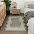 thumbnail image 5 of Ottomanson Border Area Rug 3'3" x 4'7" - Non Slip Low Pile Carpet, Light Gray, 5 of 12