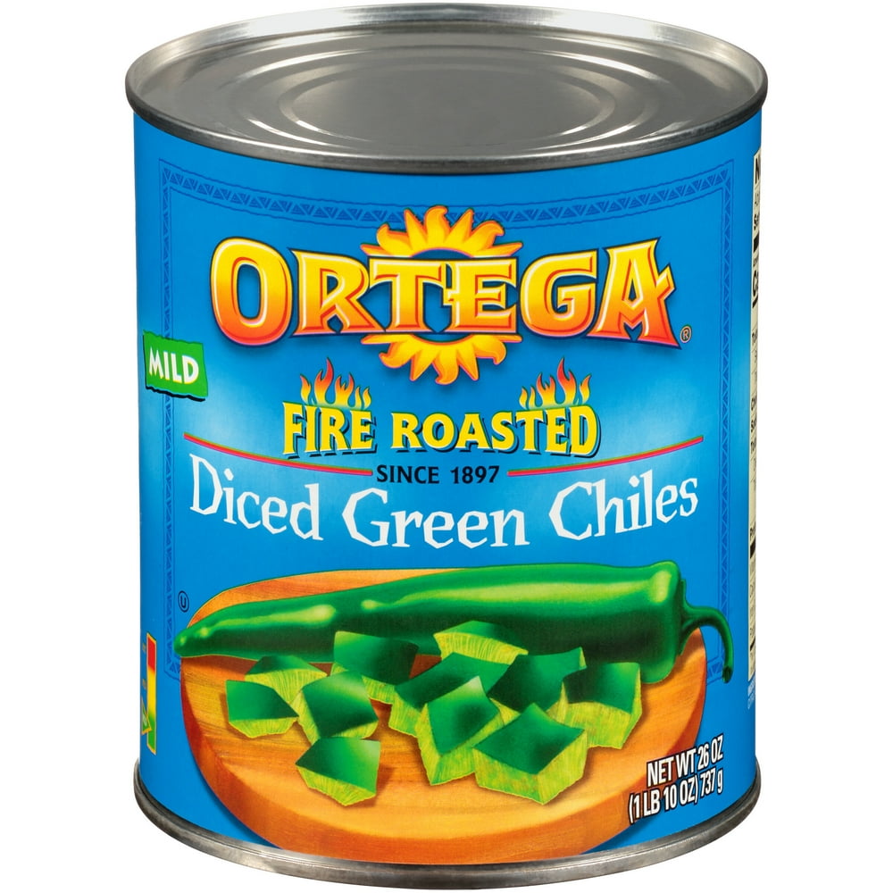 Ortega® Fire Roasted Mild Diced Green Chiles 26 oz. Can
