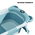 thumbnail image 2 of Cubo de baño con pantalla de temperatura en tiempo real, antideslizante, plegable, con soporte para cojín (sin alfombra de baño verde), 2 of 6