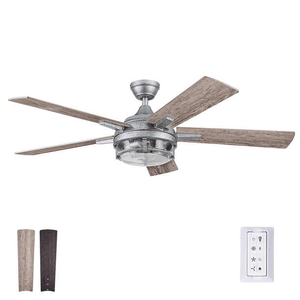 Prominence Home 52 Freyr Galvanized, Gray Ceiling Fan Blades