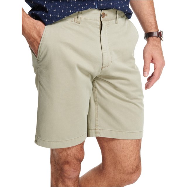 Shorts chinos casuales simples resistentes a la intemperie para hombre, verde, 34 Weatherproof chino