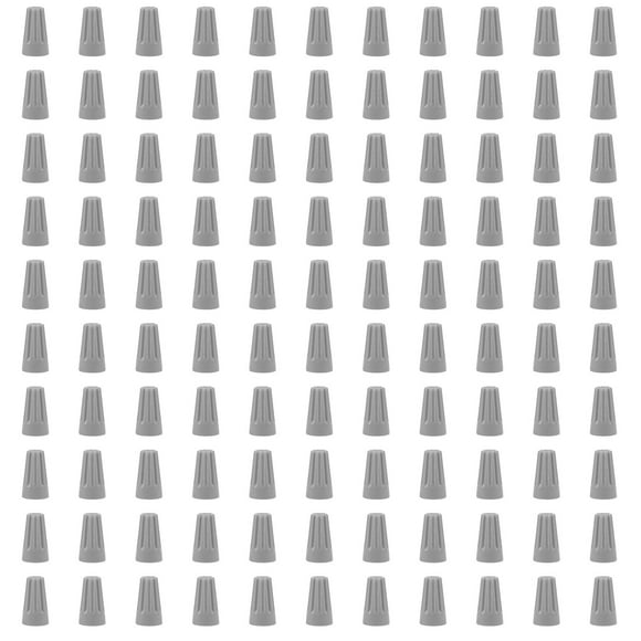 100 PCS P1 Grey Spring Insert Twist Caps Connection Electrical Wire Connectors Nuts Screw Terminals Assortment (Grey)